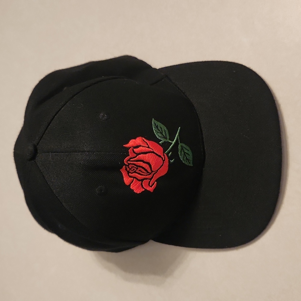 Embroidered Rose Hat Adult OS